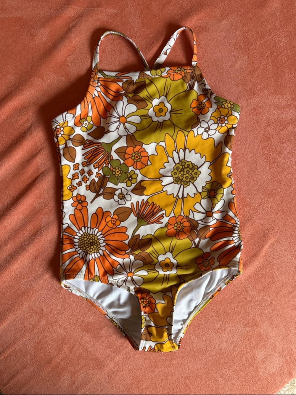 Sunnie Hunnies One Piece Retro Floral Swimsuit
